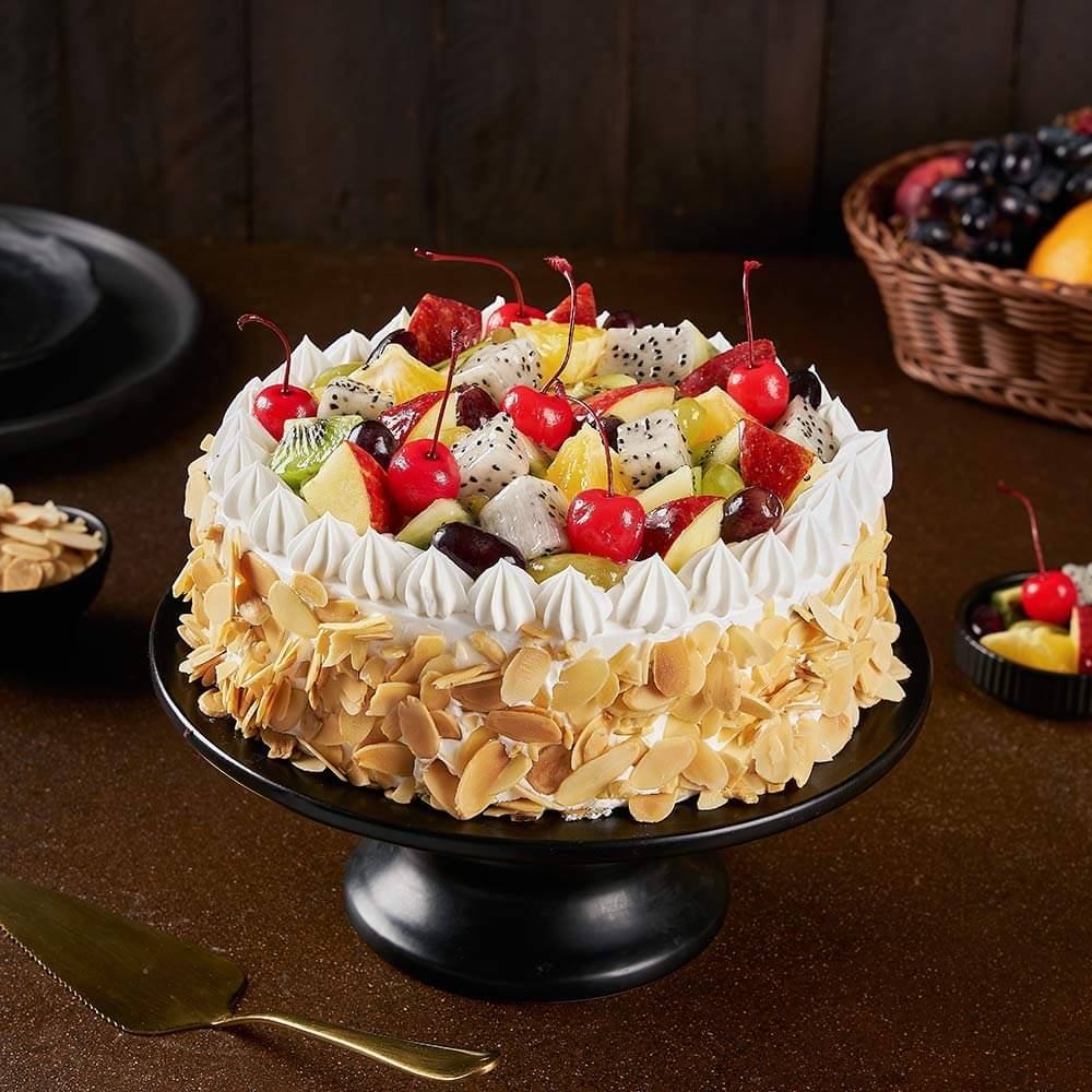 FRESH FRUIT ALMOND CAKE